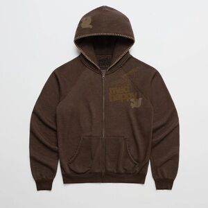 Madhappy x Free City Chocolate Brown Hoodie with Zip